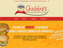 Tablet Screenshot of chubbiesracine.com